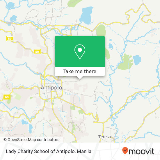 Lady Charity School of Antipolo map