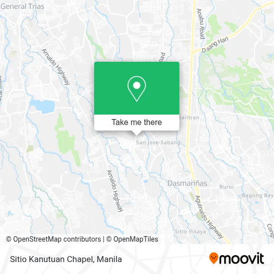 Sitio Kanutuan Chapel map