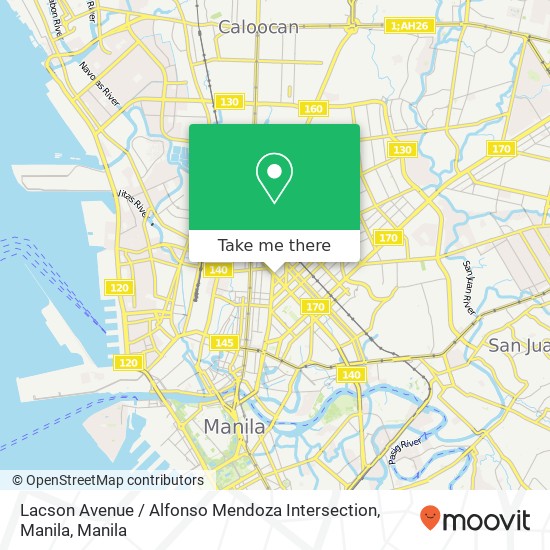 Lacson Avenue / Alfonso Mendoza Intersection, Manila map