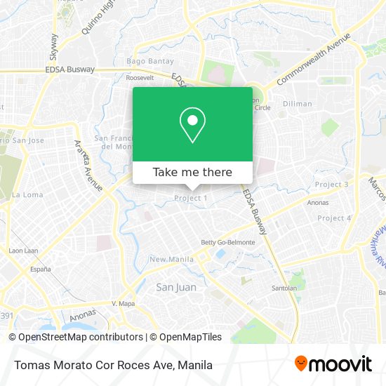 Tomas Morato Cor Roces Ave map