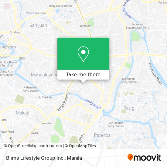 Blims Lifestyle Group Inc. map