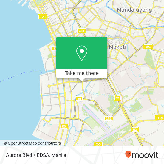 Aurora Blvd / EDSA map