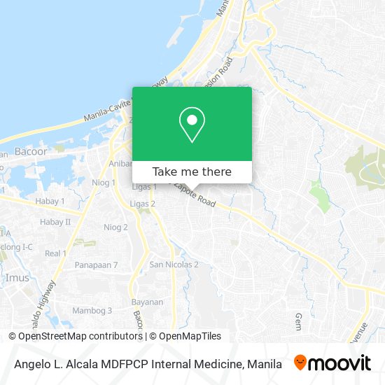 Angelo L. Alcala MDFPCP Internal Medicine map