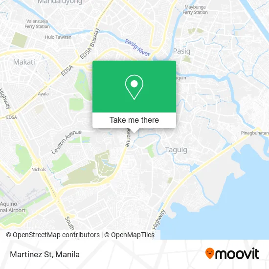 Martinez St map