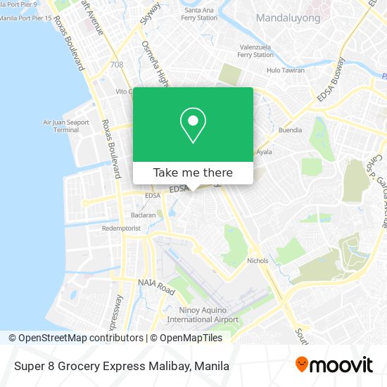 Super 8 Grocery Express Malibay map