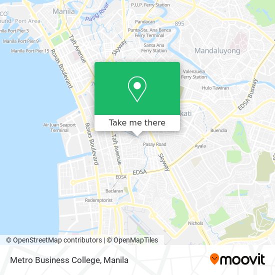 Metro Business College map