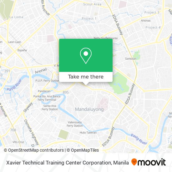 Xavier Technical Training Center Corporation map