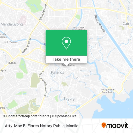 Atty. Mae B. Flores Notary Public map