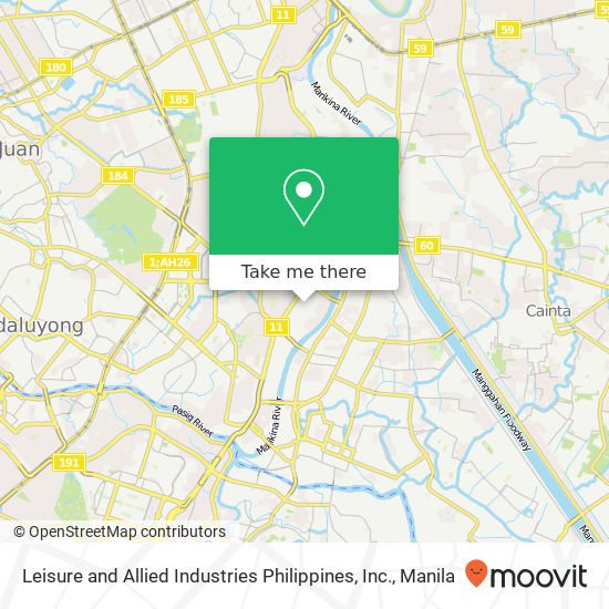 Leisure and Allied Industries Philippines, Inc. map