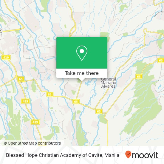 Blessed Hope Christian Academy of Cavite map