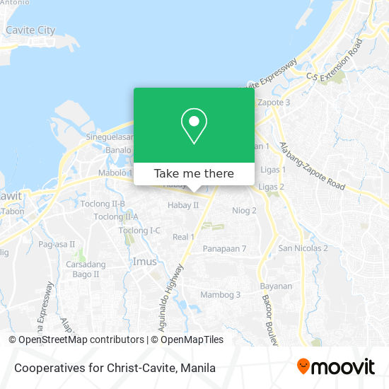 Cooperatives for Christ-Cavite map