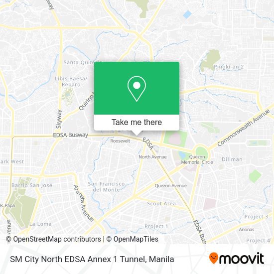SM City North EDSA Annex 1 Tunnel map