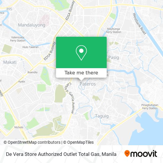 De Vera Store Authorized Outlet Total Gas map