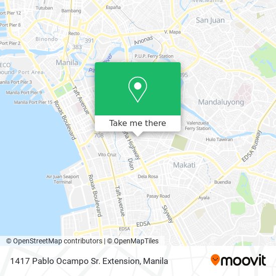 1417 Pablo Ocampo Sr. Extension map