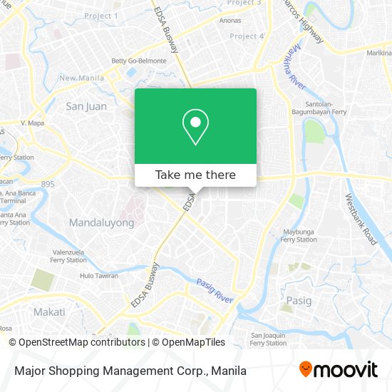 Major Shopping Management Corp. map