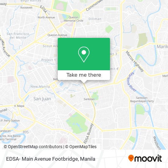 EDSA- Main Avenue Footbridge map