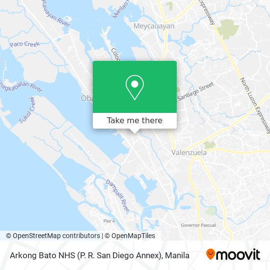 Arkong Bato NHS (P. R. San Diego Annex) map