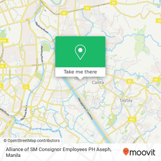 Alliance of SM Consignor Employees PH Aseph map