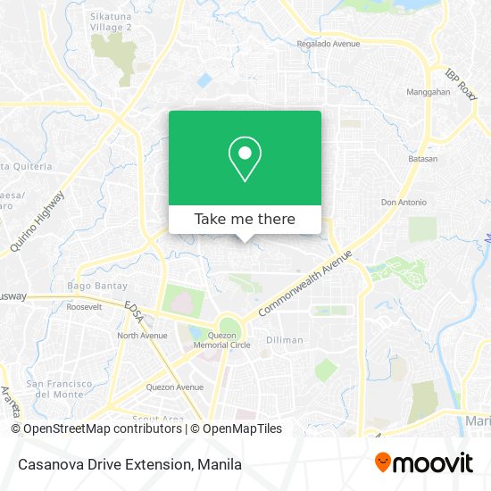 Casanova Drive Extension map