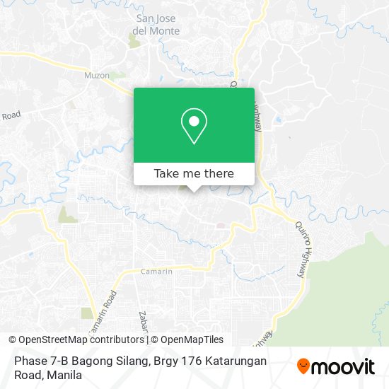 Phase 7-B Bagong Silang, Brgy 176 Katarungan Road map