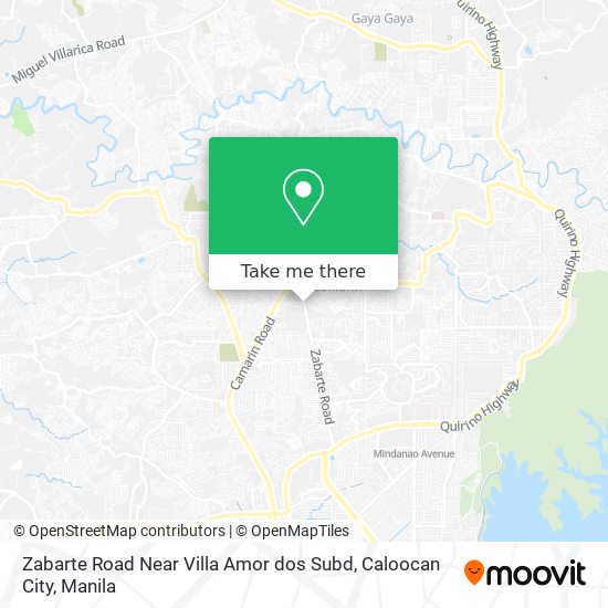Zabarte Road Near Villa Amor dos Subd, Caloocan City map