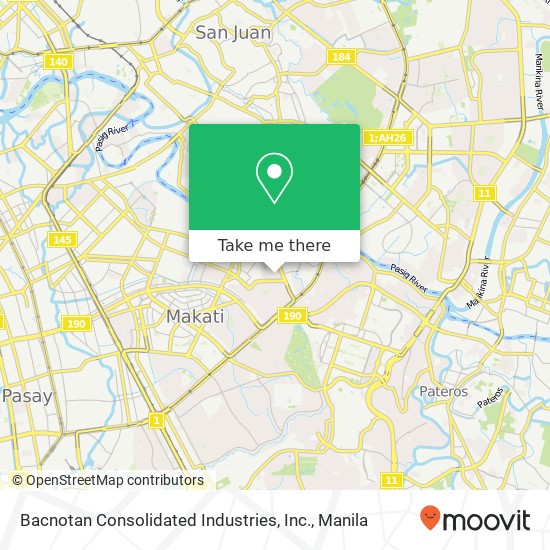 Bacnotan Consolidated Industries, Inc. map