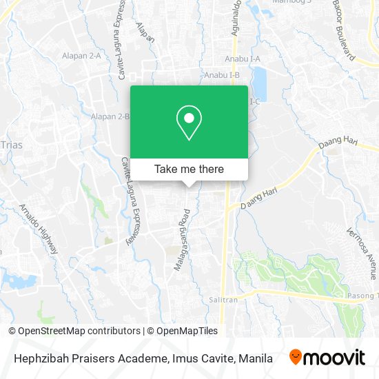 Hephzibah Praisers Academe, Imus Cavite map