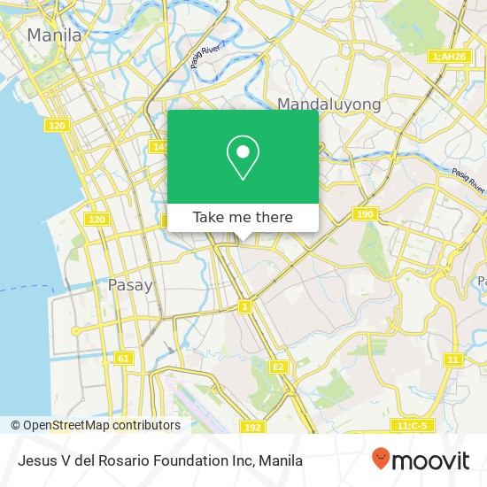 Jesus V del Rosario Foundation Inc map