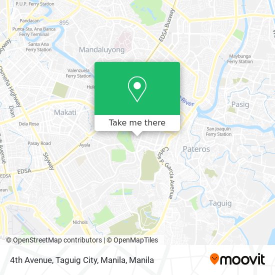 4th Avenue, Taguig City, Manila map