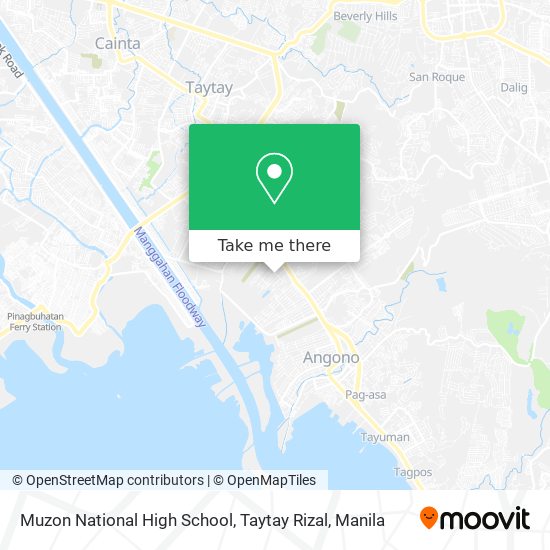 Muzon National High School, Taytay Rizal map