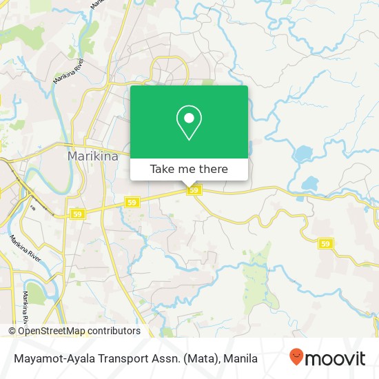 Mayamot-Ayala Transport Assn. (Mata) map