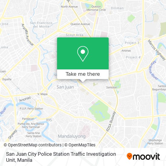 San Juan City Police Station Traffic Investigation Unit map