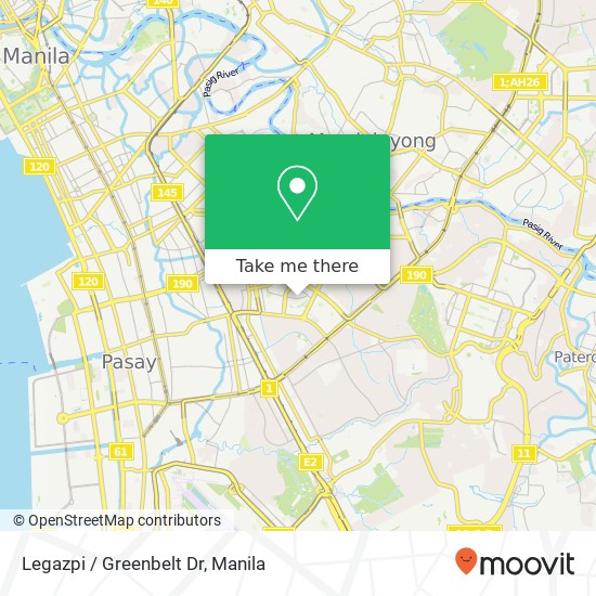 Legazpi / Greenbelt Dr map