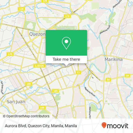 Aurora Blvd, Quezon City, Manila map