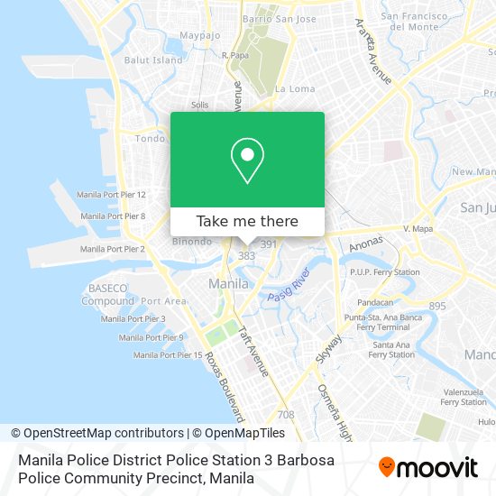 Manila Police District Police Station 3 Barbosa Police Community Precinct map