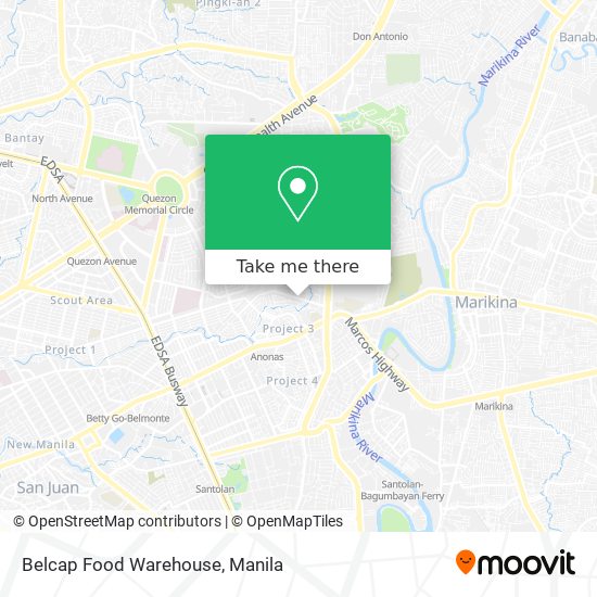 Belcap Food Warehouse map