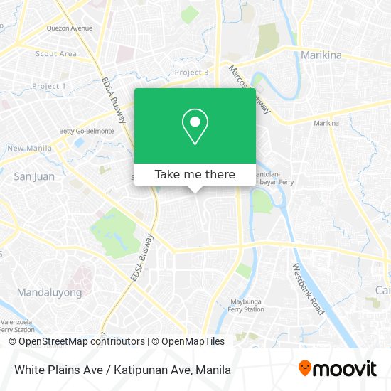 White Plains Ave / Katipunan Ave map