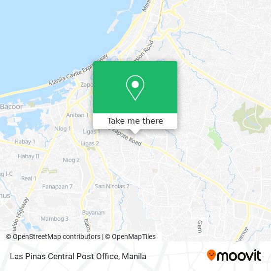 Las Pinas Central Post Office map