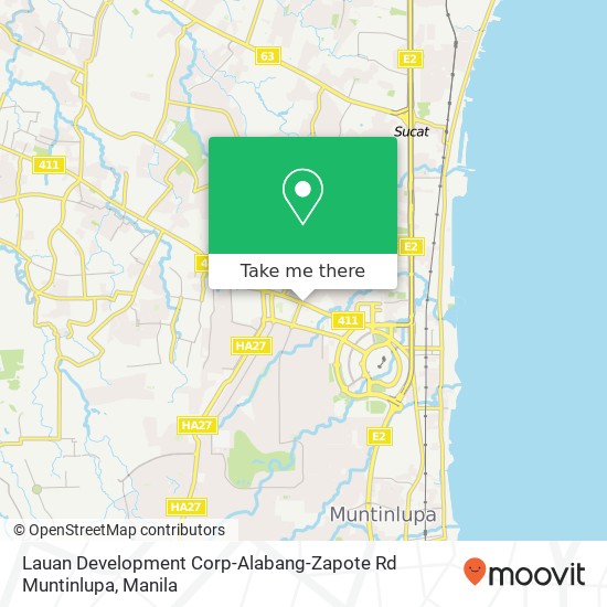 Lauan Development Corp-Alabang-Zapote Rd Muntinlupa map