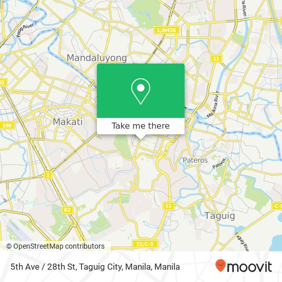 5th Ave / 28th St, Taguig City, Manila map