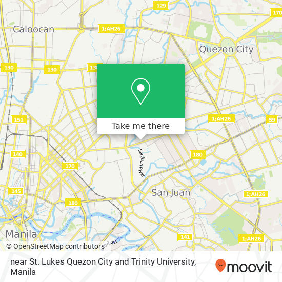 near St. Lukes Quezon City and Trinity University map