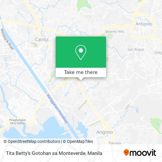 Tita Betty's Gotohan sa Monteverde map