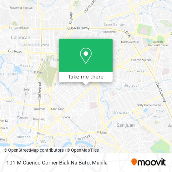 101 M Cuenco Corner Biak Na Bato map