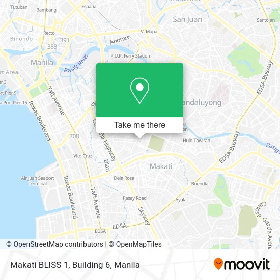 Makati BLISS 1, Building 6 map