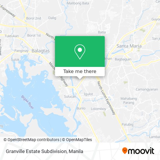 Granville Estate Subdivision map