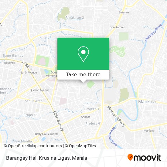 Barangay Hall Krus na Ligas map
