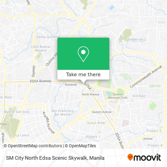 SM City North Edsa Scenic Skywalk map