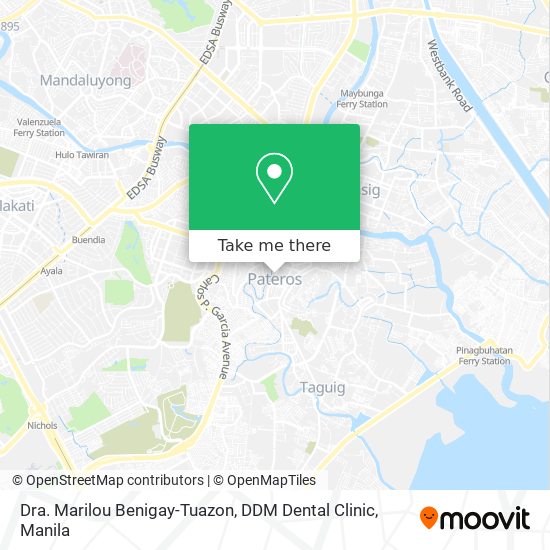 Dra. Marilou Benigay-Tuazon, DDM Dental Clinic map