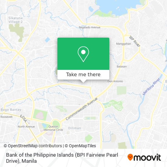Bank of the Philippine Islands (BPI Fairview Pearl Drive) map