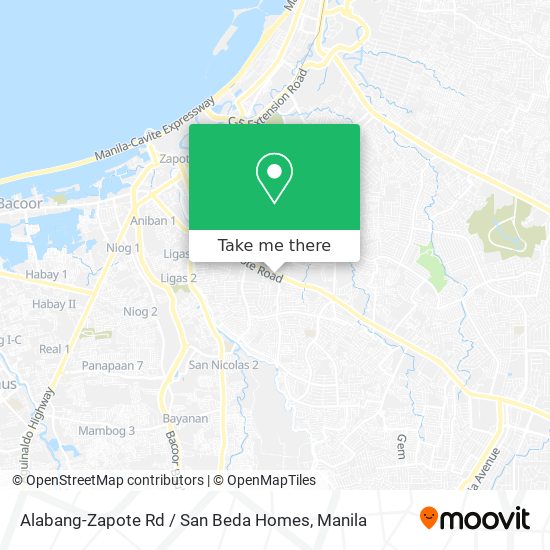 Alabang-Zapote Rd / San Beda Homes map